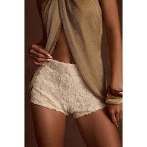 12th Tribe Posie Ivory Floral Micro Shorts Size LL